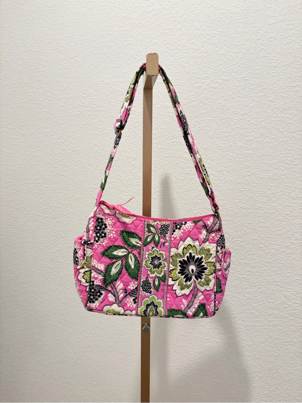 Vera Bradley Quilted Pink Floral Shoulder Bag